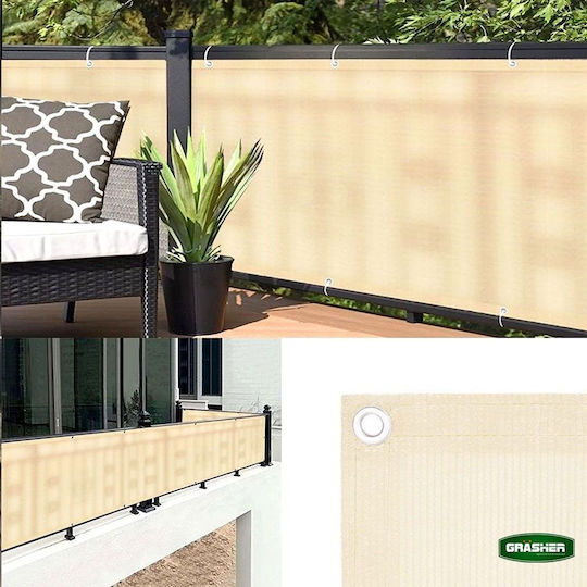 Grasher Shade Divider Ecru With Hoop 1.5x6m 160gr/m²