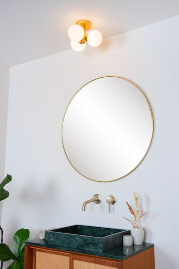 Lucide Lightning Ceiling Mount Light Bathroom 28cm Gold with Socket G9