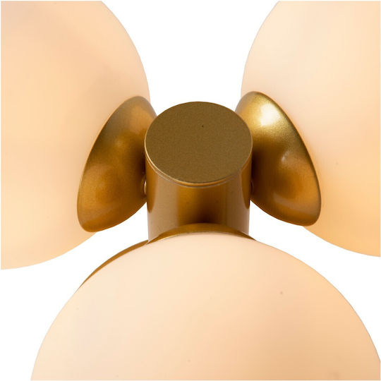 Lucide Lightning Ceiling Mount Light Bathroom 28cm Gold with Socket G9