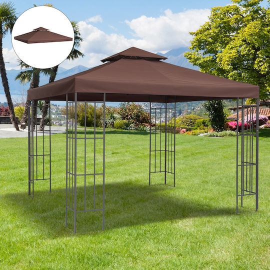 Outsunny Gazebo Κάλυμμα για Κιόσκι Καφέ 3x3m