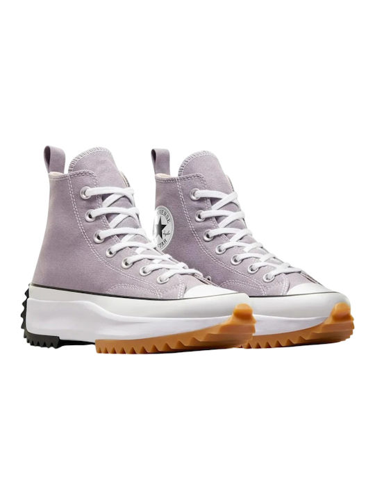 Converse Run Star Hike Platform Sneakers Mauve Stone / White / Black