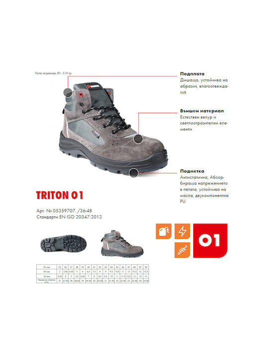 Wurth Triton Cizme de Lucru Brown O1