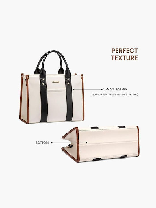 Γυναικεία Τσάντα Shopper Ώμου Beige/Black