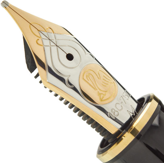 Pelikan Toledo M900 Fountain Pen with Quill Broad Steel with Black Ink