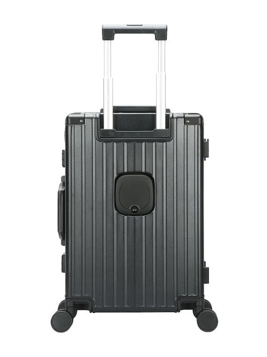 Bopai Medium Hard Travel Suitcase Black with 4 Wheels Height 65cm