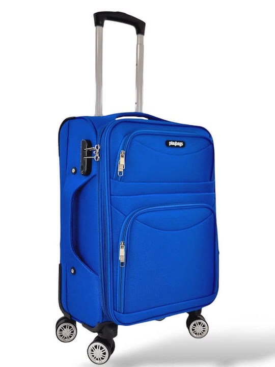 Playbags Playbags Cabin Fabric Suitcase Blue Electric with 4 Wheels Height 56cm