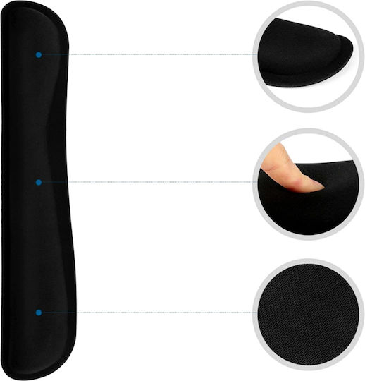 Ergonomic Foam Keyboard Stand Zola Black 46x8.5x2 Cm