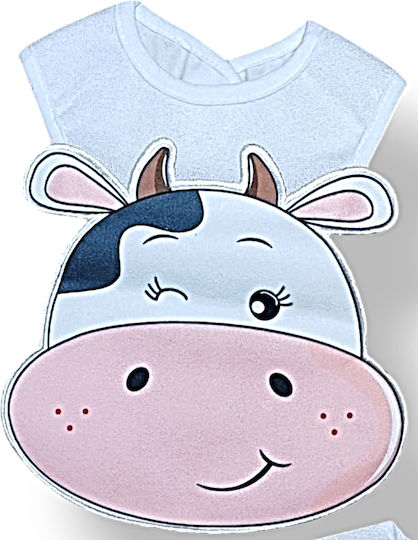 Babydom Impermeabila Bavetă material textil cu autocolant Roz 2buc