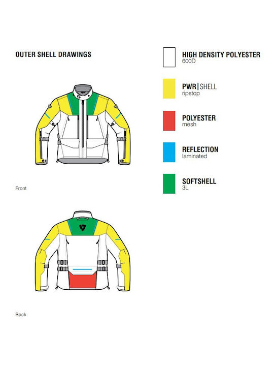 Rev'IT Offtrack 2 H2O Winter Men's Motorcycle Jacket Waterproof Sand-Blue