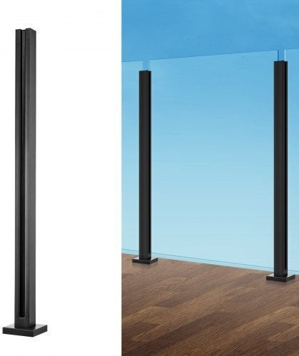 Скоба за стъкло Vevor 37.4" Парапет 0.39"-0.47" Черен Bllgzhs95cm1mkwl1v0