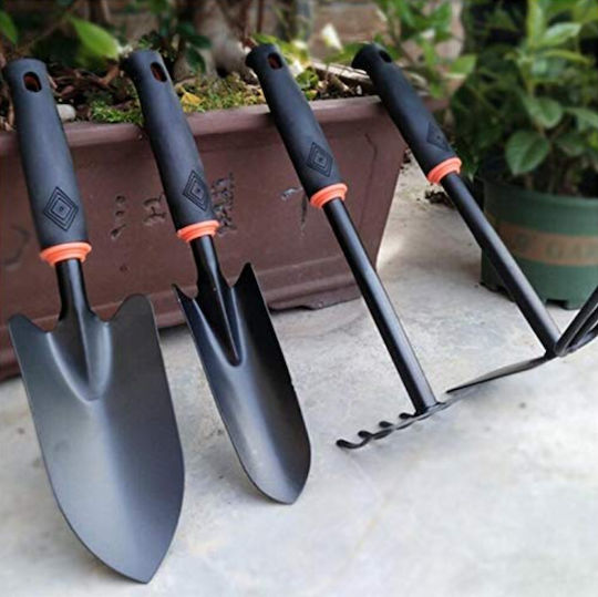 Set 6 Unelte de Grădinărit Zola Oțel Plastic Mânere Ergonomice Confortabile Negru