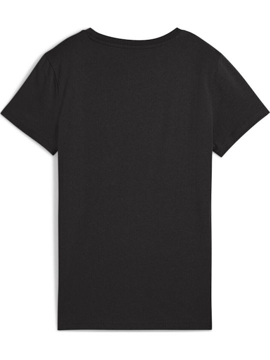 Women's Athletic T-shirt Black, Metallic Silver