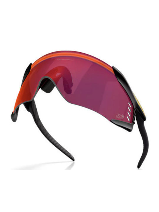 Oakley Kato Men's Sunglasses with Black Plastic Frame and Purple Mirror Lens OO9501-08
