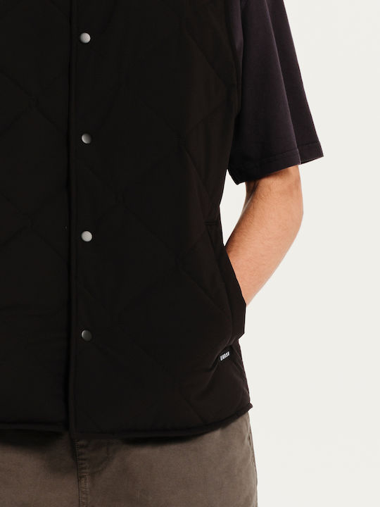 Sleeveless Jacket Puffer Waterproof and Windproof Black