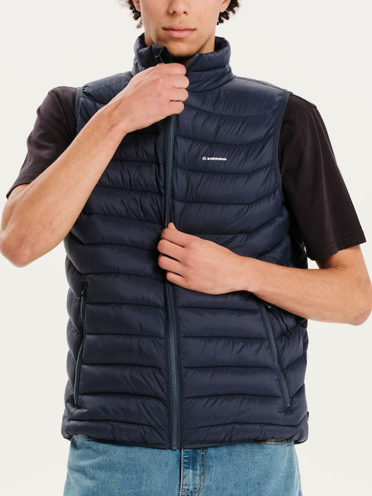Sleeveless Winter Jacket Puffer Navy Blue