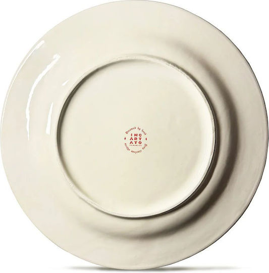 Incartato Ceramics The Forbidden Collection Διακοσμητική Πιατέλα Στρογγυλή Κεραμική Εκρού 28x28εκ.