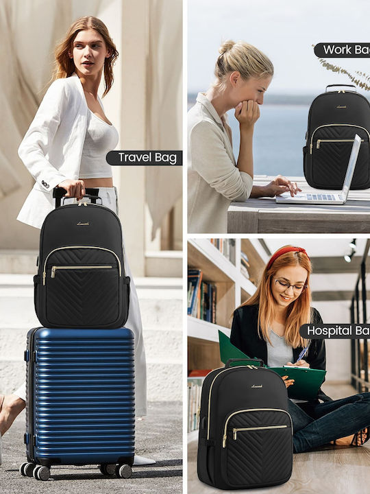 Lovevook Αδιάβροχη Τσάντα Πλάτης για Laptop 15.6" σε Μαύρο χρώμα WB1533
