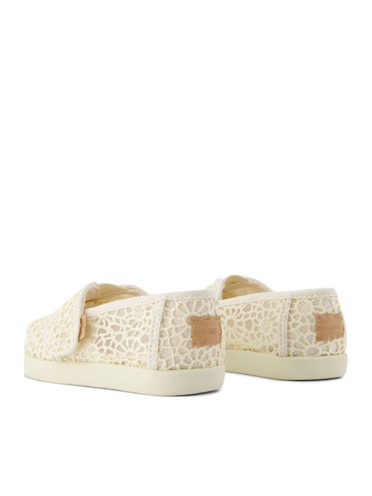 Kids Espradrilles with Hoop & Loop Closure Beige Alpargata Classic