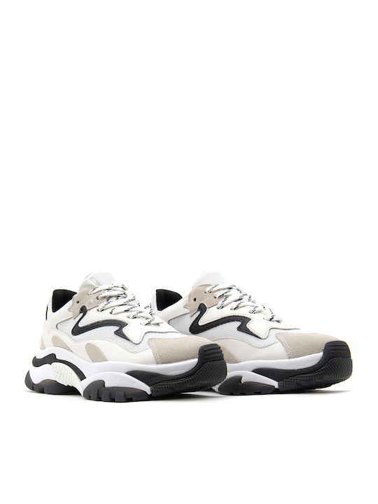 Addict Combo C Chunky Sneakers Ecru- Black- Beige