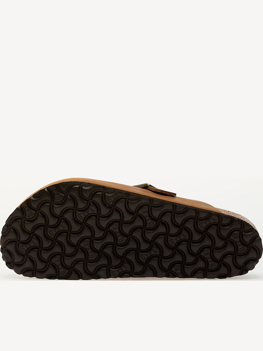 Boston Men's Leather Slippers Beige