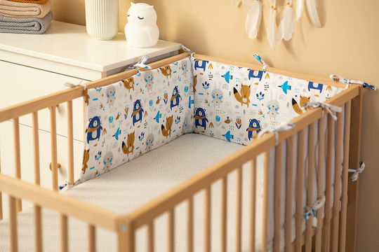 Sensillo Crib Bumpers Classic Inside Light Grey 60x120cm