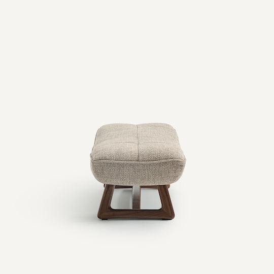 Fußhocker Mit Stoff Braun 93x50x42cm