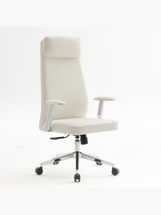 Woodwell Bf8800 Executive Office Chair with Fixed Arms White ΕΟ612,2