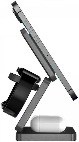Buddi 15W Черен (Power 3-σε-1 MagSafe & Qi2)