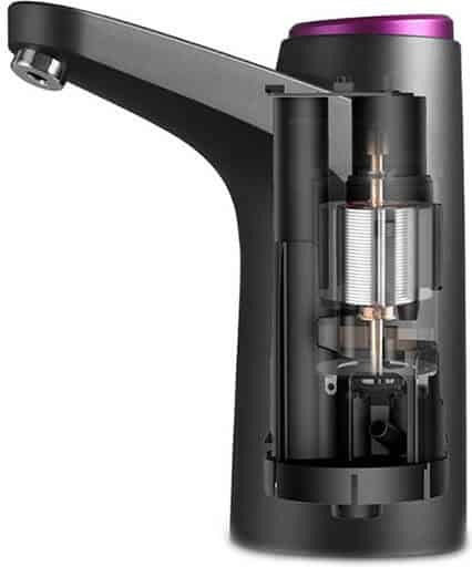 Edman Electric Bottle Pump Drinking Water Dispenser Touch Control Household Usb Charging Black