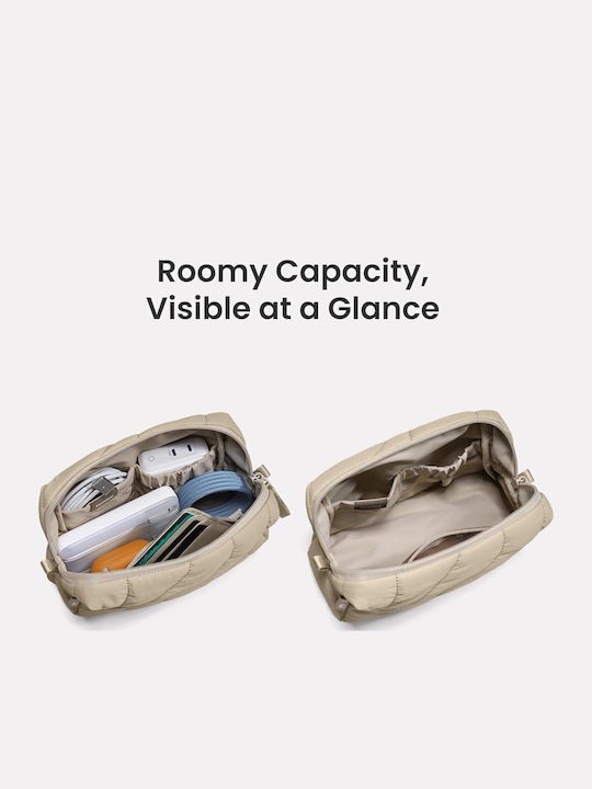 Necessaire in Beige Farbe