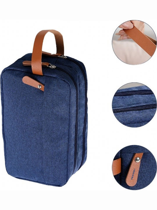 Unisex Travel Textile Bag Storing Transporting Cosmetic Items Tecos Dimensions 25*10*15 Centimeters Hook Blue