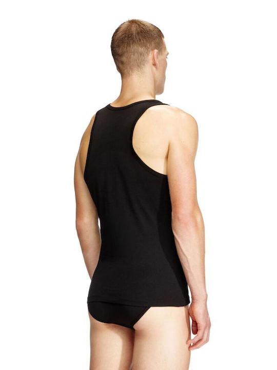 Herren Unterhemden Black 2Packung