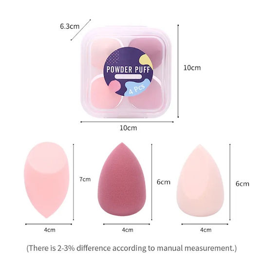 Cracos Make-up Pinsel & Schwämme für Foundation 4 Stück