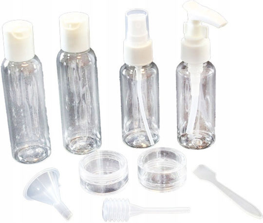Set 9 Cosmetic Containers Zola Plastic Transparent