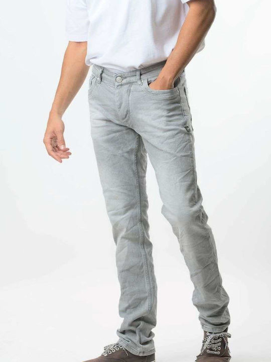 Jean Ανδρικό Παντελόνι Τζιν με Slim Εφαρμογή Grey