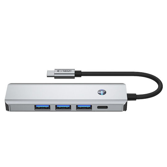 Tech-Protect 5IN1 USB-C Docking Station with HDMI 4K PD Gray