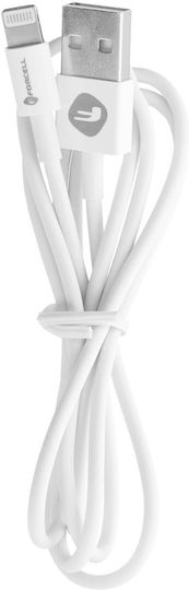 Forcell C316 USB to Lightning Cable Λευκό 1m