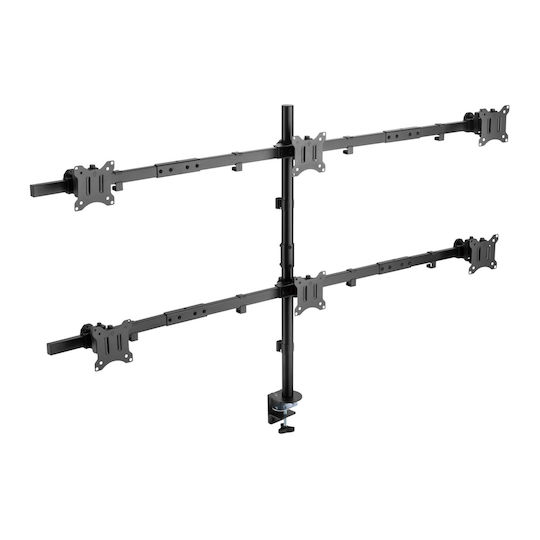 Sbox Βάση Γραφείου για 6 Οθόνες έως 32" με Βραχίονα (LCD-352/6-2)