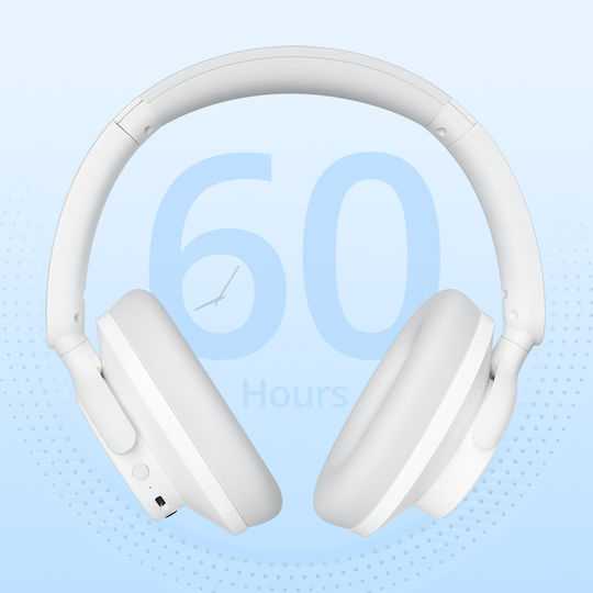 Tronsmart Sounfii Q20 Ασύρματα / Ενσύρματα Over Ear Ακουστικά με 60 ώρες Λειτουργίας Λευκά