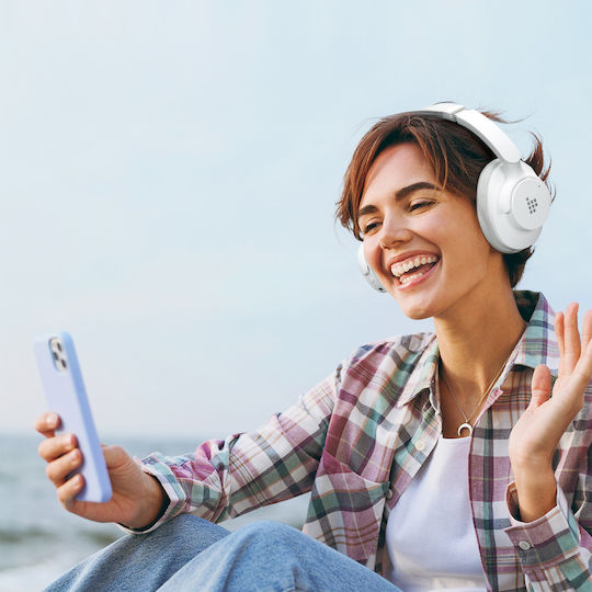 Tronsmart Sounfii Q20 Ασύρματα / Ενσύρματα Over Ear Ακουστικά με 60 ώρες Λειτουργίας Λευκά