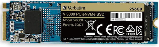 Verbatim Vi3000 SSD 256GB τύπου M.2 με σύνδεση PCI Express 3.0 49373