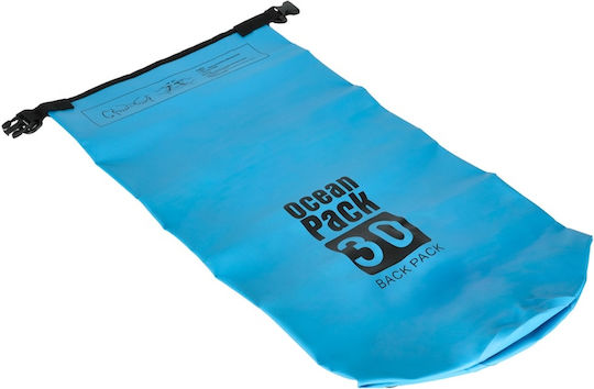 Waterproof Drybag Backpack Tecos 30 L Capacity Blue Outdoor Activities