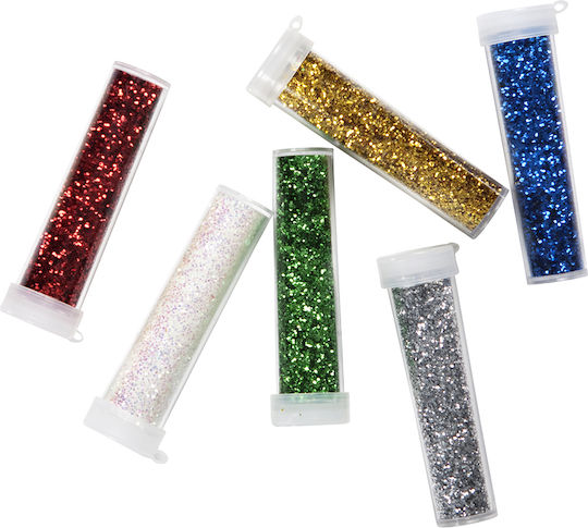 Docrafts Glitter Πολύχρωμο Σετ 6τμχ