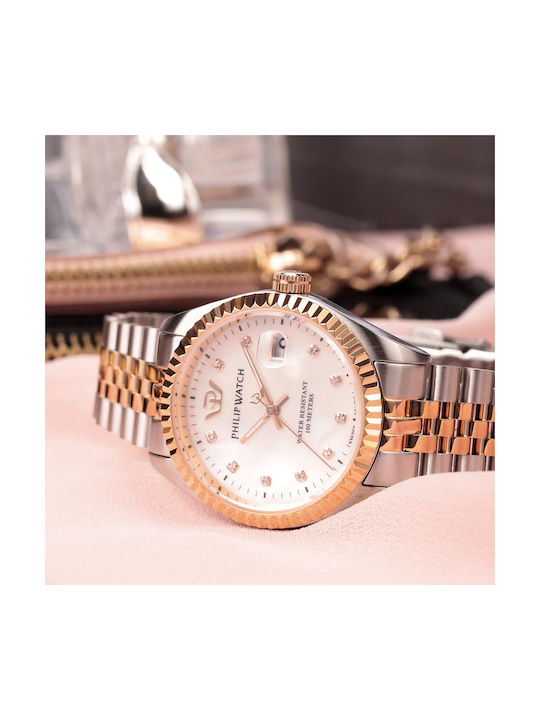 Philip Watch Women's Watch 35mm Battery with Pink Stainless Steel Bracelet