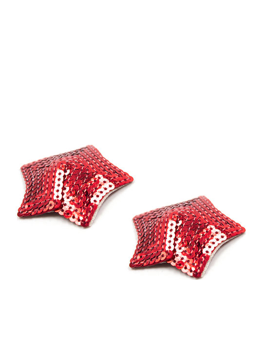Naughty Toys Funkelnde Stern Nippelabdeckungen Rot
