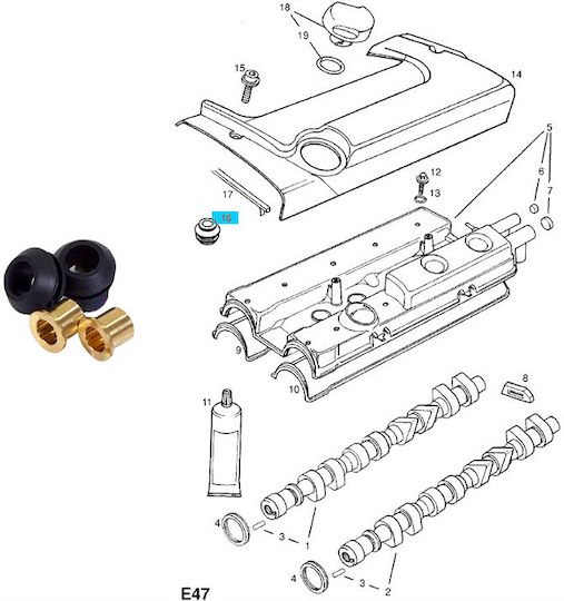 Upper Round Gaskets Astra-G Vectra-B 1 Piece