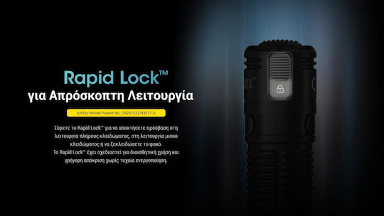 NiteCore Flashlight LED IP68 with Maximum Brightness 3500lm EDC31 Black