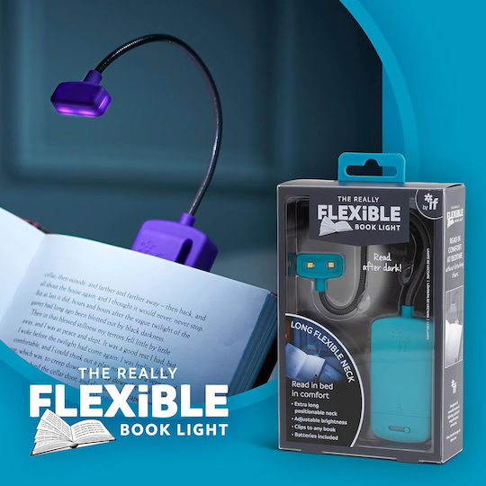 IF The Really Flexible Book Light Book Light LED with Clip Blue
