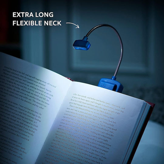 IF The Really Flexible Book Light Book Light LED with Clip Blue