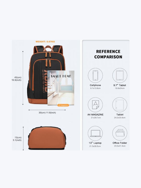 Miss Lulu Backpack Waterproof Black